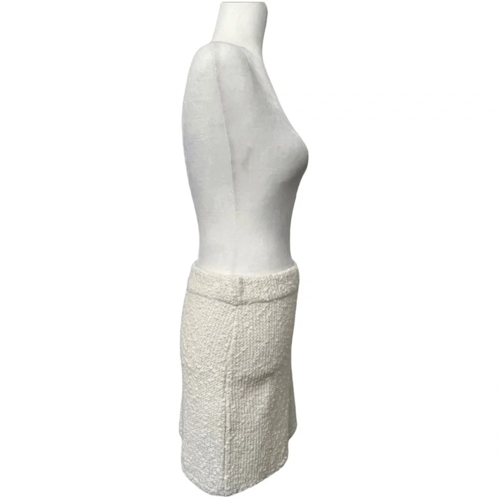 MNG by Mango Off White Light Wash Pull On Mini Skirt - Size Medium